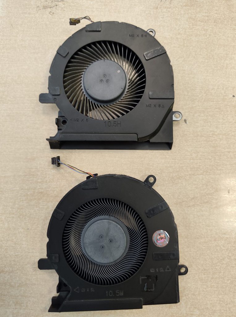 Pareja de ventiladores nuevos de repuesto (modelos 10.5H y 10.5M) para HP OMEN 15.