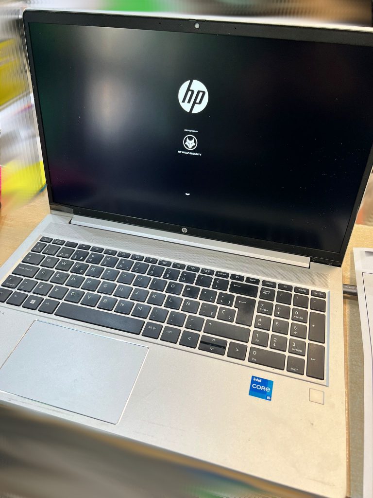 Pantalla de inicio de HP Wolf Security confirmando el correcto funcionamiento del panel.